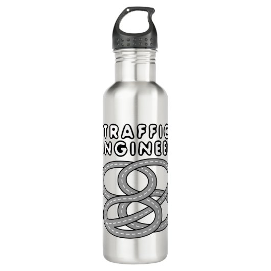 Verkehrsingenieur Autobahnkreuz Edelstahlflasche (Vorderseite)
