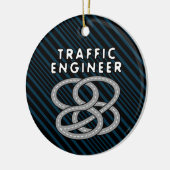 Verkehrsingenieur Autobahnkreuz Keramik Ornament (Links)