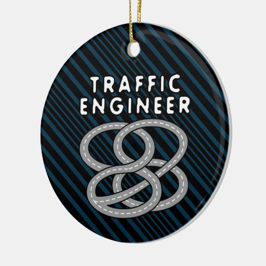 Verkehrsingenieur Autobahnkreuz Keramik Ornament (Links)