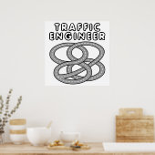 Verkehrsingenieur Autobahnkreuz Poster (Küche)