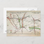 Verkehrskarte London, c.1915 Postkarte (Vorne/Hinten)