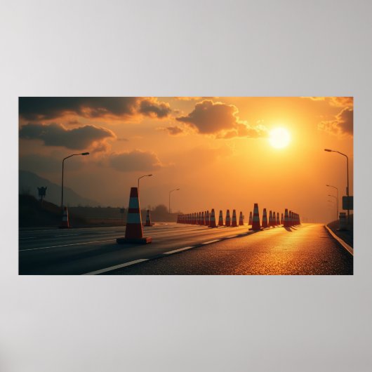 Verkehrskegel Poster (Vorne)