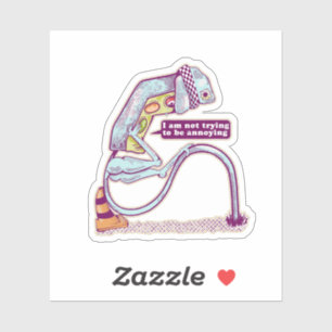 Verkehrsleichter sieht traurig aus aufkleber