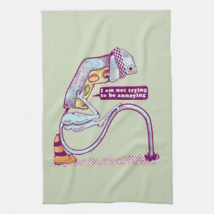 Verkehrsleichter sieht traurig aus geschirrtuch