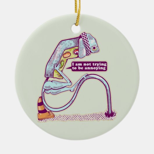 Verkehrsleichter sieht traurig aus keramik ornament (Vorne)