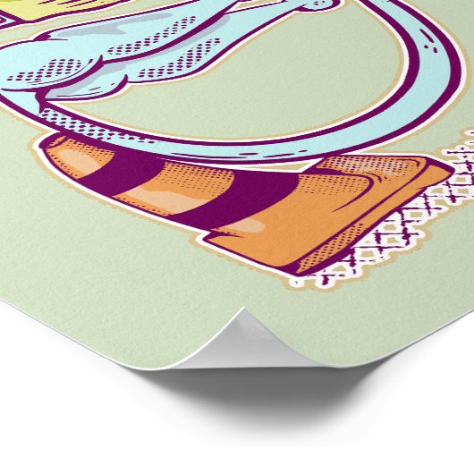 Verkehrsleichter sieht traurig aus poster (Ecke)