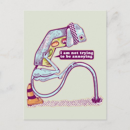 Verkehrsleichter sieht traurig aus postkarte (Vorderseite)