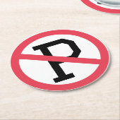 Verkehrsmittel kein Parkzeichen Runder Pappuntersetzer (Angewinkelt)