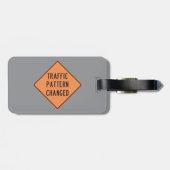 Verkehrsmuster Geändertes Straßenwarnschild Gepäckanhänger (Rückseite horizontal)