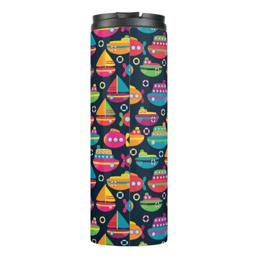 Verkehrsmuster Thermosbecher (Rückseite)