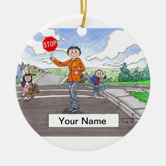 Verkehrspolizei - Frau Keramikornament (Vorne)