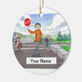 Verkehrspolizei - Frau Keramikornament (Links)