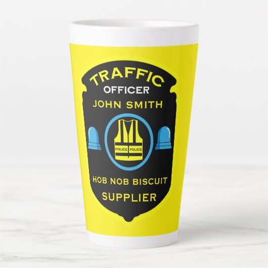 Verkehrspolizei Funny Gift Milchtasse (Vorderseite)