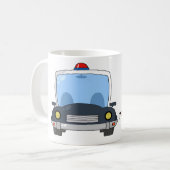 Verkehrspolizei-Offizier mit Auto Kaffeetasse (Vorderseite Links)