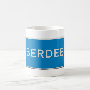 Verkehrsschild Aberdeen Kaffeetasse