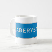 Verkehrsschild Aberystwyth Kaffeetasse (Vorderseite Links)