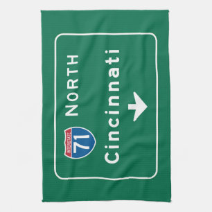 Verkehrsschild Cincinnatis, OH- Handtuch
