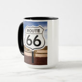 Verkehrsschild des Weges 66, Arizona Tasse (Vorderseite Links)