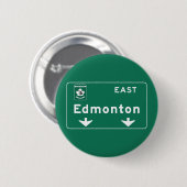 Verkehrsschild Edmontons, Kanada Button (Vorne & Hinten)