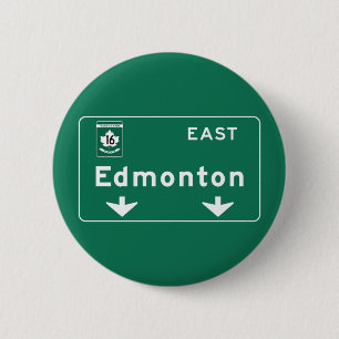 Verkehrsschild Edmontons, Kanada Button