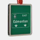 Verkehrsschild Edmontons, Kanada Ornament Aus Metall (Rechts)