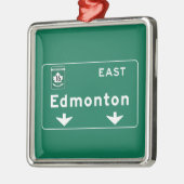 Verkehrsschild Edmontons, Kanada Ornament Aus Metall (Links)