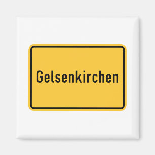 Verkehrsschild Gelsenkirchens, Deutschland Magnet