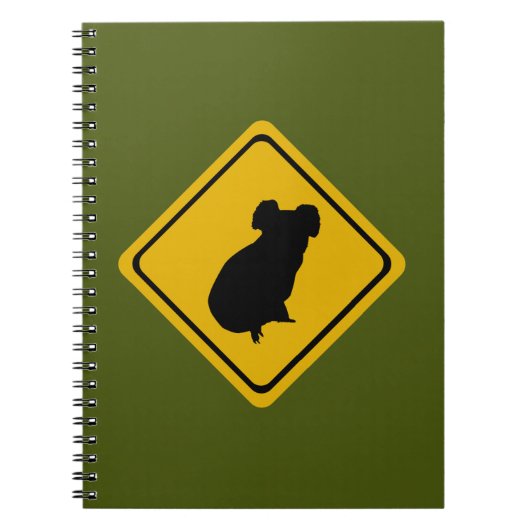 Verkehrsschild Koala Notizblock (Vorderseite)