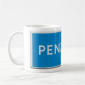Verkehrsschild Penzance Kaffeetasse (Links)