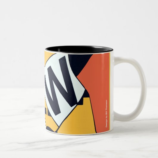 Verkehrsschild-Tasse Zweifarbige Tasse (Rechts)