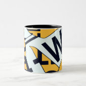 Verkehrsschild-Tasse Zweifarbige Tasse (Mittel)