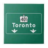 Verkehrsschild Torontos, Kanada Fliese (Vorderseite)