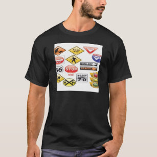 Verkehrsschild- und Ampelentwurf T-Shirt
