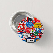 Verkehrsschilder Button (Vorne & Hinten)