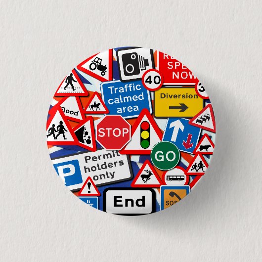 Verkehrsschilder Button (Vorderseite)