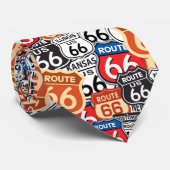 Verkehrsschilder des Weg-66 Krawatte (Gerollt)