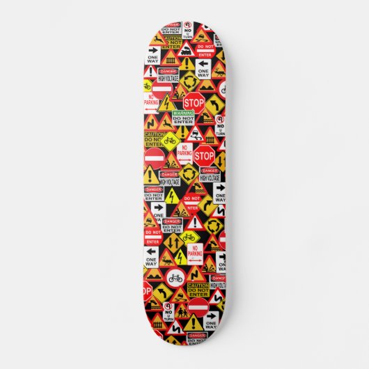 Verkehrsschilder Skateboard (Vorderseite)