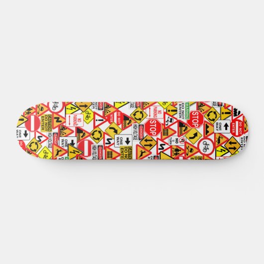 Verkehrsschilder Skateboard (Horizontal)