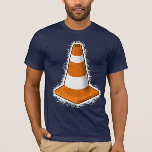 Verkehrssicherheits-Kegel-Spritzer-T - Shirt (Vorderseite)