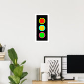 Verkehrssignal Stopp-Caution-Go Mod Stopp Light Fu Poster (Heimbüro)