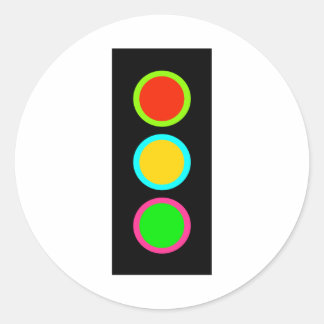 Verkehrssignal Stopp-Caution-Go Mod Stopp Light Fu Runder Aufkleber