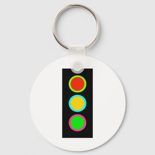 Verkehrssignal Stopp-Caution-Go Mod Stopp Light Fu Schlüsselanhänger (Vorderseite)