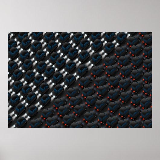 Verkehrsstau Poster (Vorne)