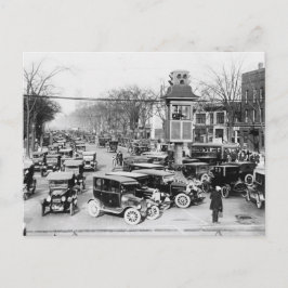 Verkehrsstaus abbauen postkarte