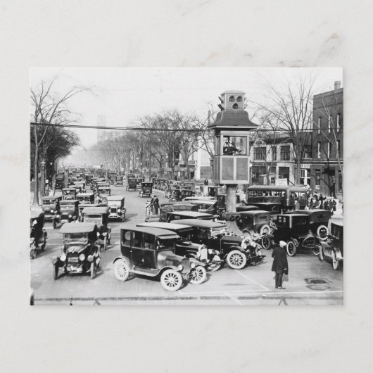 Verkehrsstaus abbauen postkarte (Vorderseite)