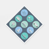 Verkehrssymbole Fahrzeuge Napkins Serviette (Ecke)