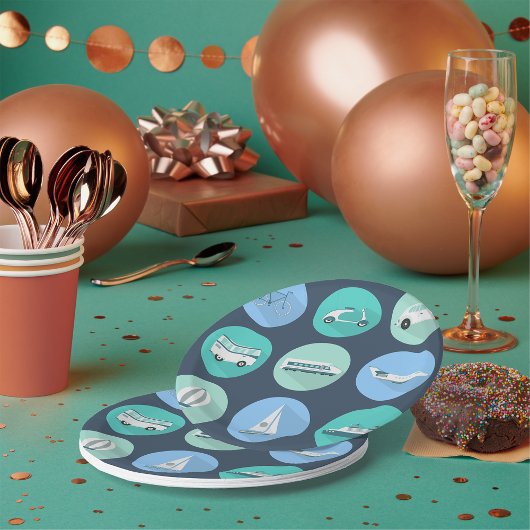 Verkehrssymbole Papier Teller