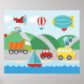 Verkehrsszene Poster (Vorne)