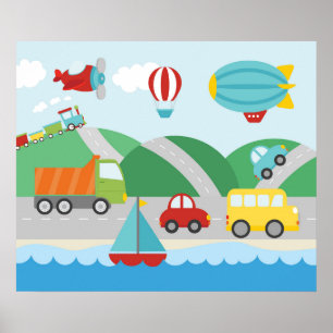 Verkehrsszene Poster