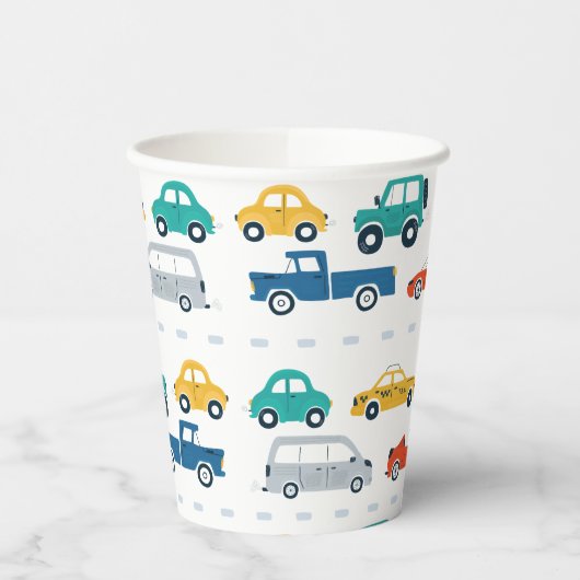 Verkehrsthema Geburtstag Pappbecher (Links)